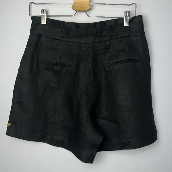 Yerse black linen shorts - Picture 5 of 12